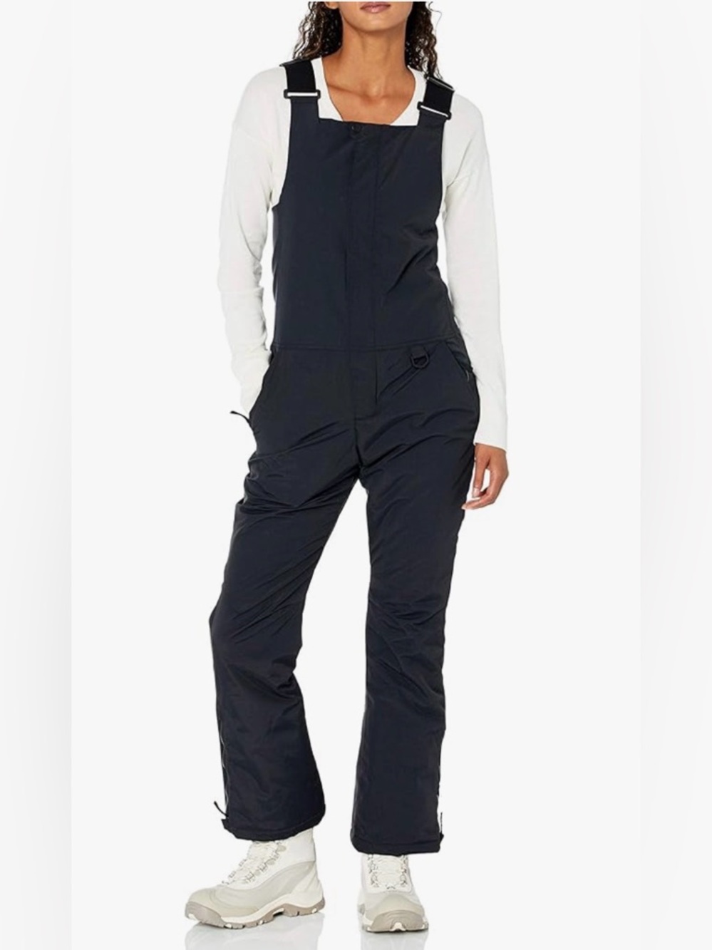 Amazon Essentials Women's Water-Resistant Full-Length Insulated Snow Bib Large